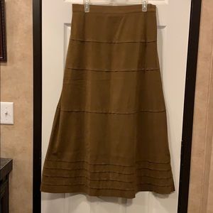 Denim & Company faux suede maxi skirt.